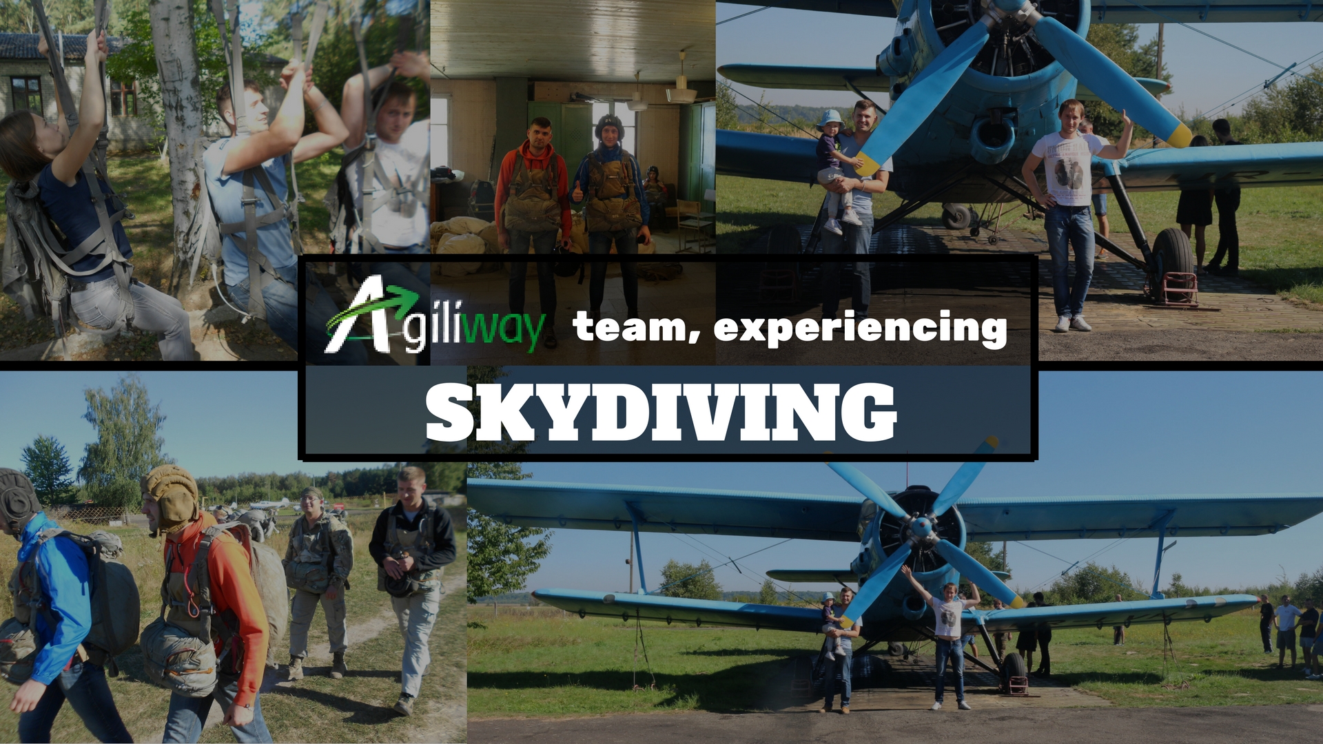 Agiliway team experiencing Skydiving