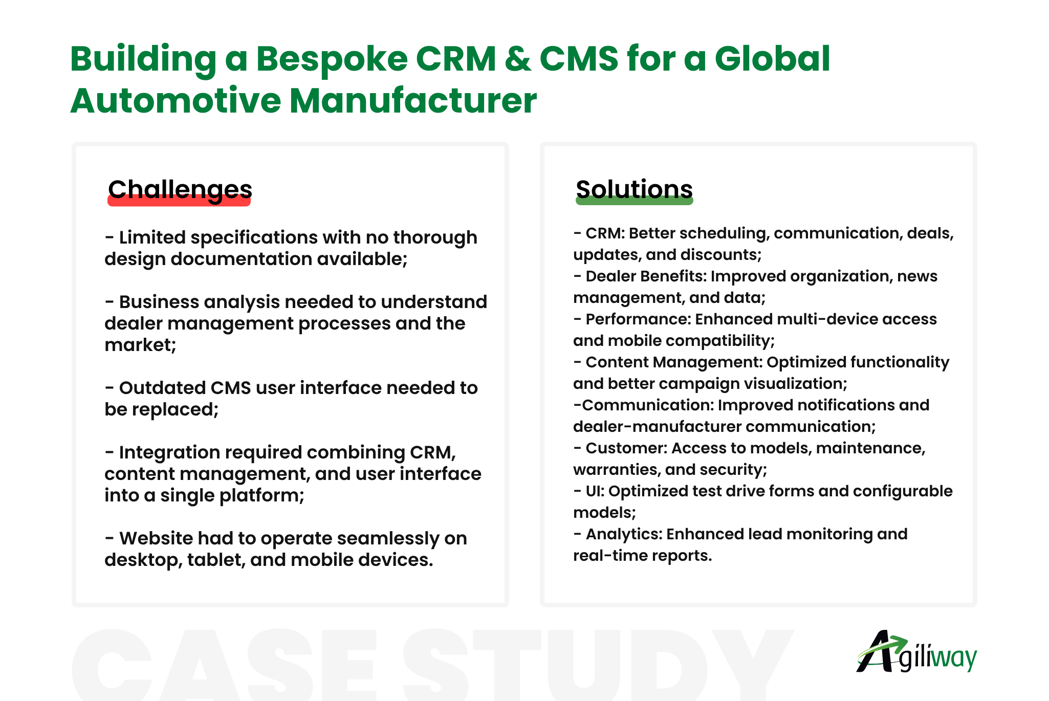 Building a Bespoke CRM & CMS for a Global Automotive Manufacturer ...